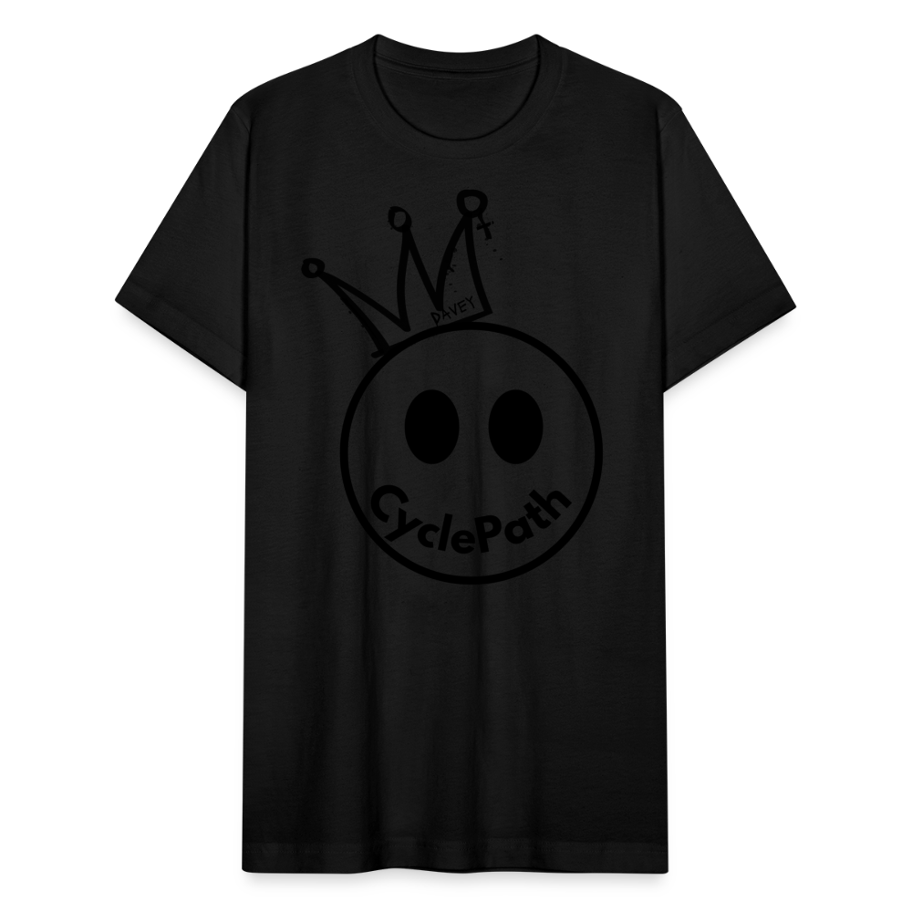 CyclePath "Smiles 4 Miles" Unisex Jersey T-Shirt by Bella + Canvas - black