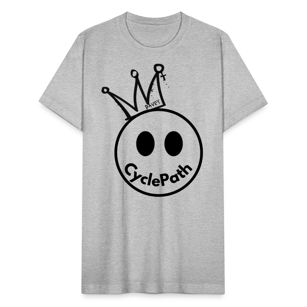 CyclePath "Smiles 4 Miles" Unisex Jersey T-Shirt by Bella + Canvas - heather gray