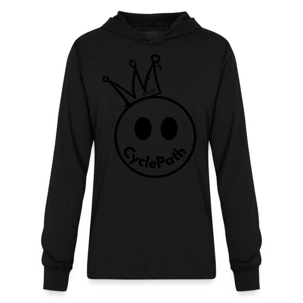 CyclePath "Smiles 4 Miles" Unisex Long Sleeve Hoodie Shirt - black