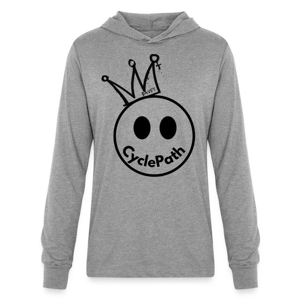 CyclePath "Smiles 4 Miles" Unisex Long Sleeve Hoodie Shirt - heather grey