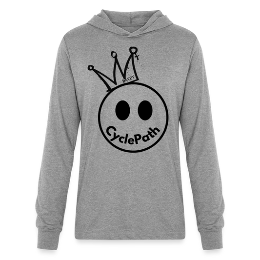 CyclePath "Smiles 4 Miles" Unisex Long Sleeve Hoodie Shirt - heather grey