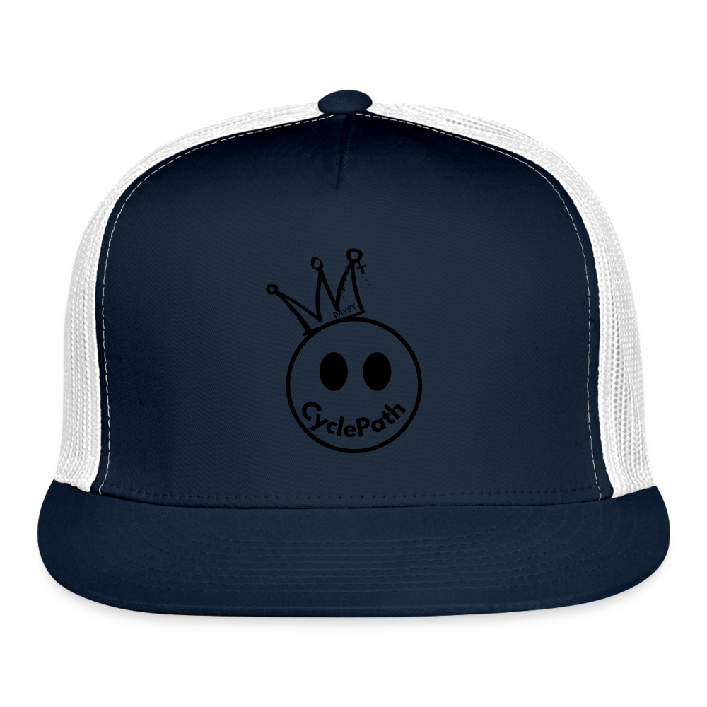 CyclePath Trucker Cap - navy/white