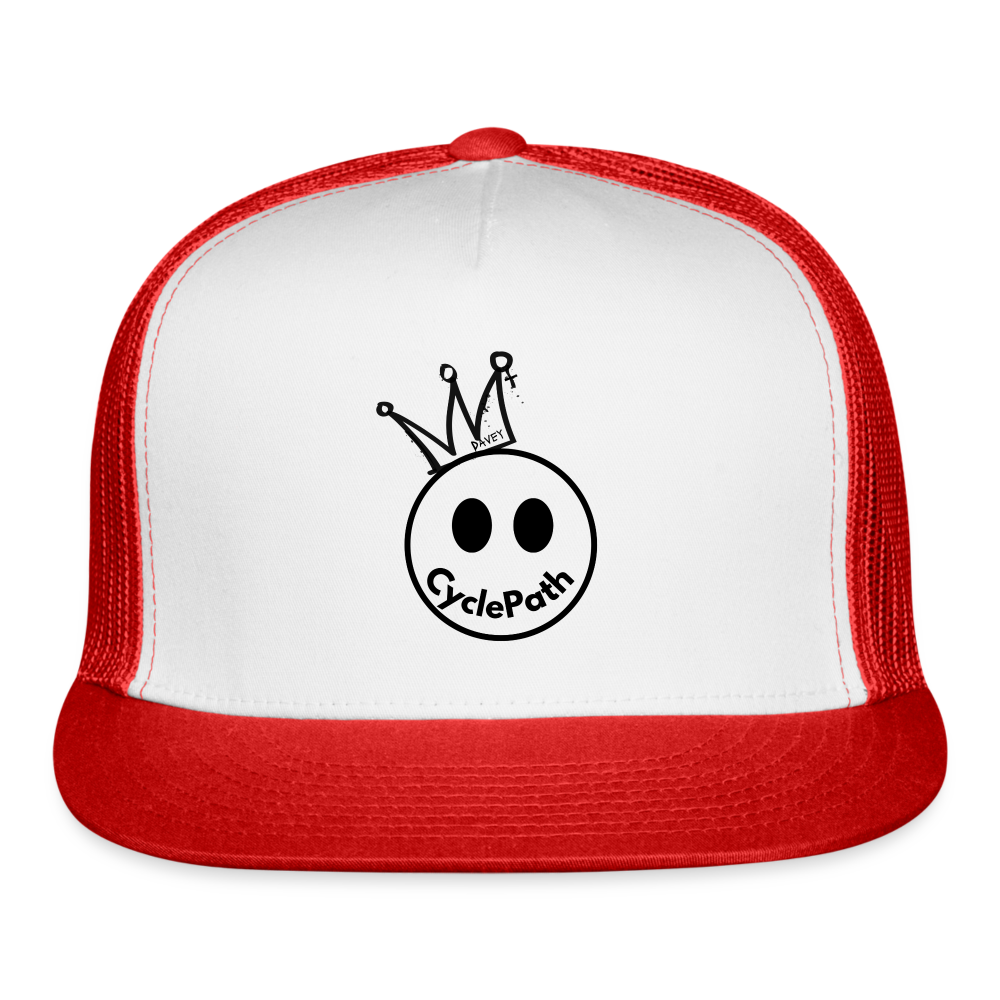 CyclePath Trucker Cap - white/red